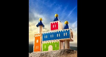 SmartGames Castle Logix - Houten Logisch Denkspel - 48 Ruimtelijke Bouwuitdagingen - Educatief Solospel - Vanaf 3 Jaar