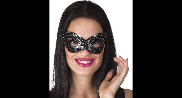 Boland - Oogmasker Sequins zwart