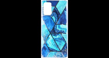 Shop4 - Geschikt voor Samsung Galaxy S20 Hoesje - Zachte Back Case Mozaïek Blauw