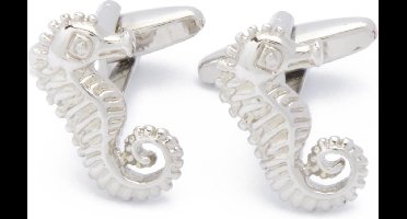 Manchetknopen - Zeepaardje Seahorse Zilverkleur