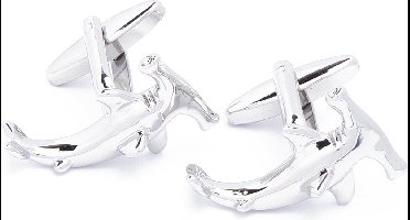 Manchetknopen - Vis Hamerhaai Haai Zilverkleurig