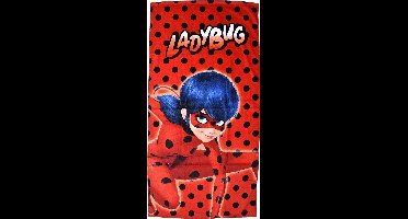 Miraculous Ladybug Badlaken Rood/zwart Junior 70 X 140 Cm