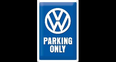 VW Parking Only Metalen Wandbord 20x30 cm