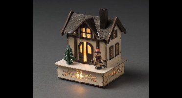 Konstsmide 3230-100 decoratieve verlichting Huisje Lichtdecoratie Huis Kerst figuur 4 lampen LED 0,24 W