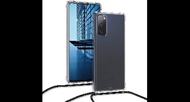 Hoesje Geschikt Voor Samsung Galaxy S20 FE Hoesje draag koord - Galaxy S20 FE Zachte Back Case hoesje met Koord hoesje Zwart