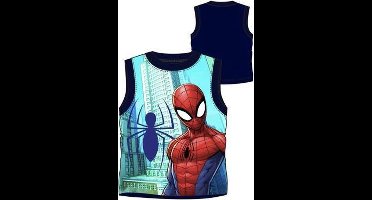 Marvel Spiderman mouwloos t-shirt - blauw - maat 92/98 (3 jaar)