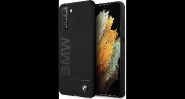 BMW Logo Imprint Logo Backcase hoesje Samsung S21 Plus Zwart