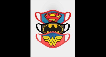 DC Comics Justice League Masker Logo Set van 3 Multicolours