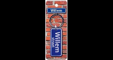 Paper Dreams Sleutelhanger Straatnaam Willem 9 Cm Staal Blauw