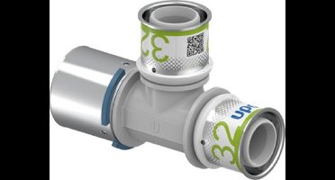 Uponor S-Press Plus PPSU pers composiet T-stuk verlopend 40x32x32mm