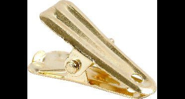 Deco knijpers, L: 27 mm, B: 14 mm, goud, 10 stuk/ 1 doos