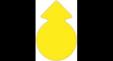 aktie/reclamesymbolen Folia 23cm cirkel+pijl krimp a 20 vel neongeel