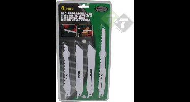 recipro Zaagblaadjes, zagen 4 delig, 200mm, 145mm, 150mm, 150mm