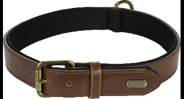 Hond Halsband met neopreen Lyabo Bruin XXL 52-62cm 30mm