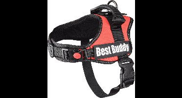 Flamingo Pluto Liberty - Harnas Honden - Harnas Best Buddy Pluto Rood M 60-80cm 38mm - 1st - 122477 - 1st