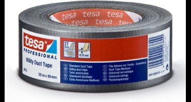 Tesa 04613 Ducttape - Algemeen - Zwart - 48mm x 50m