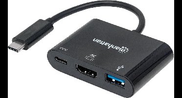 Manhattan 152037 USB grafische adapter 3840 x 2160 Pixels Zwart