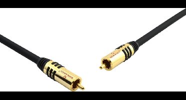 Oehlbach NF Sub Cinch Audio Aansluitkabel [1x Cinch-stekker - 1x Cinch-stekker] 3.00 m Zwart Vergulde steekcontacten