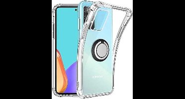Hoesje Geschikt Voor Samsung Galaxy A21S hoesje - Luxe TPU Backcover – Ring vinger houder / standaard