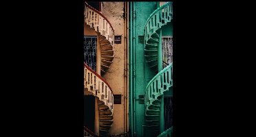 Walljar - Wenteltrappen - Muurdecoratie - Poster