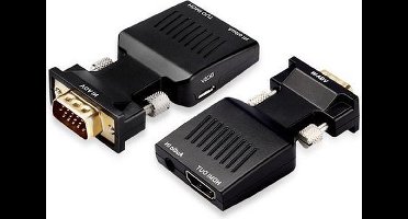VGA male naar HDMI female converter 1080P + Jack aansluiting / HaverCo