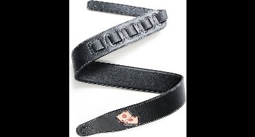 Fame Garment Leather Red Aces Black - Gitaarband