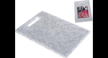 Gerimport - Snijplank keuken/voedsel - lichtgrijs - Kunststof - 24 x 34 cm