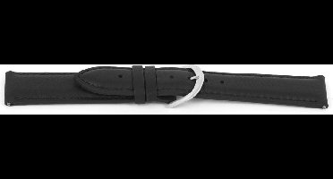 Horlogeband J144 Retro Gevuld Zwart Leder 26x24mm