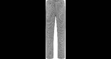 EM Kitchen Bakkersbroek polyester/katoen wit/zwart maat 44