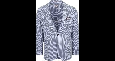 Suitable Colbert Lind Strepen Blauw - Maat 54 - Heren blazer