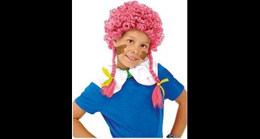 Pruik Piet Vlechtjes Roze