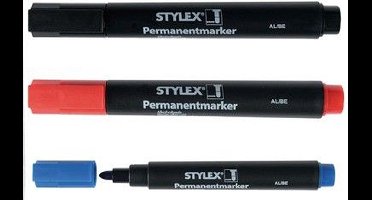 Stylex Permanent markers - 3 stuks - Dikke stiften - watervast