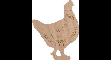 Esschert Design Snijplank Kip bamboe L