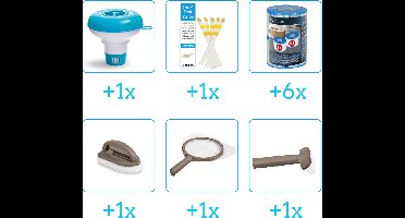 Spa Onderhoudsset - Startersset - Onderhoud Spa - bevat Schoonmaaksets - Chloordrijver - Testrips en Filters - Spa Onderhoud Startersset - Onderhoud voor Spa - Geschikt voor alle type Spa's (4-delig)