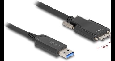 Delock Active Optical Cable USB 10 Gbps Type-A male to Type Micro-B male with screws 10 m