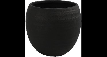 Countryfield Bloempot Terri aardewerk L19B19H17,5CM zwart
