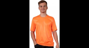T-shirt neon oranje Heren - Maat L