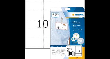 HERMA printeretiketten Inserts for name badges A4 90x54 mm white cardboard perforated non-adhesive 250 pcs.