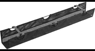 Kabelorganizer - Montage onder tafel of bureaublad - Flexibel mesh stof - 0,9 meter - Zwart