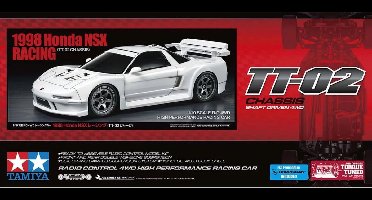 Tamiya Modelbouwpakket Auto - 58739 RC Honda NSX Racing 1998 - TT-02 met Certificaat RC Plastic - 1:10 - Modelbouw