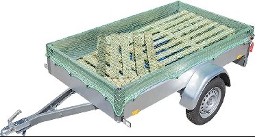 ProPlus Aanhangernet - 2.5 x 4.5 m - Aanhangwagennet - Afdeknet - Trailernet - Ladingnet - Veiligheid - Elastische Rand - Maas 45 x 45 mm - UV-gestabiliseerd - Inclusief Opbergtas
