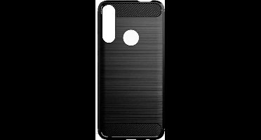 Shop4 - Geschikt voor Huawei P Smart Z Hoesje - Zachte Back Case Brushed Carbon Zwart