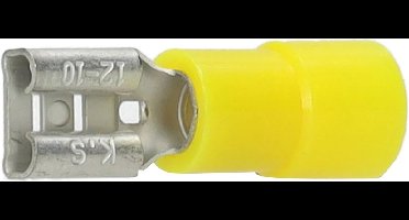 Cimco geïsoleerde vlakstekerhuls geel 9,5x1,2mm voor 4-6mm2 per 100 stuks (180235)