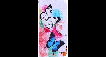 Shop4 - Geschikt voor Samsung Galaxy A11 Hoesje - Wallet Case Gekleurde Vlinders