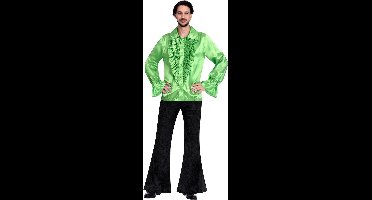 Amscan Shirt Satin Heren Polyester Groen Maat Xl