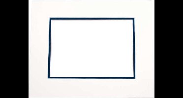 Passepartout Dubbeldik Ivoor/Donker Blauw 45,7x61cm (10 stuks)
