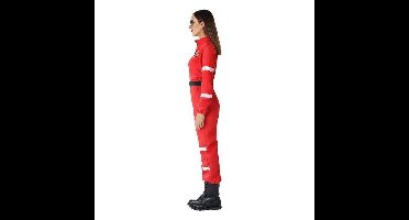 Brandweervrouw Kostuum Rood - Maat M-L