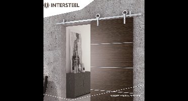 Intersteel Schuifdeursysteem Modern rvs geborsteld