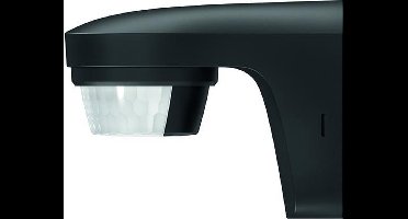 Theben 1010506 theLuxa S180 BK bewegingsmelder met 180° detectiehoek voor buiten, bewegingssensor, buitenverlichting, beschermingsgraad IP 55, zwart