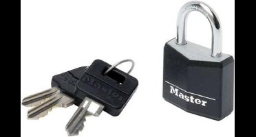 Slotje - Hangslot mini - Slot met 3 sleutels - Masterlock 1270WLOCK1